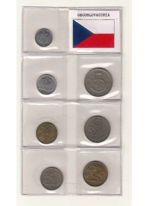 CECOSLOVACCHIA set 7 monete circolate in buona condizione  5 - 10 - 20 - 50 - Haleru  e  1 - 2 - 5 Korun